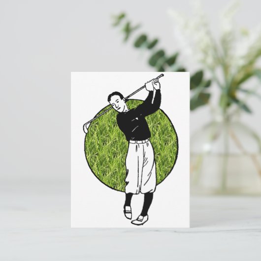 Angemessene Golftasche Postkarte (Stehend Vorderseite)