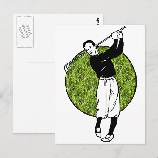 Angemessene Golftasche Postkarte (Vorne/Hinten)
