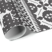 angemessene Insel-Strickschwarzweiss-strickjacke Geschenkpapier (Rolleneckpunkt)