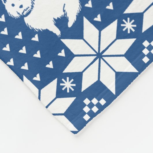 Angemessene Insel Westies Fleece-Decke Fleecedecke (Ecke)