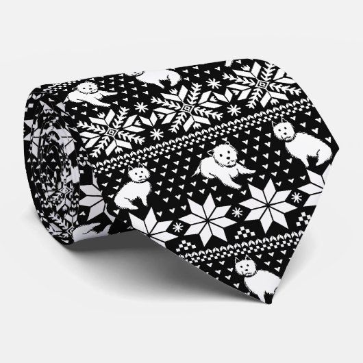 Angemessene Insel Westies Krawatte (Gerollt)