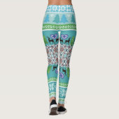Angemessene Inselblau-Leggings Leggings (Rückseite)