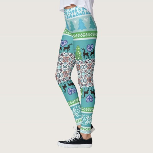 Angemessene Inselblau-Leggings Leggings (Links)