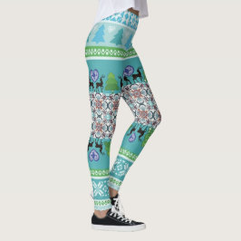 Angemessene Inselblau-Leggings Leggings