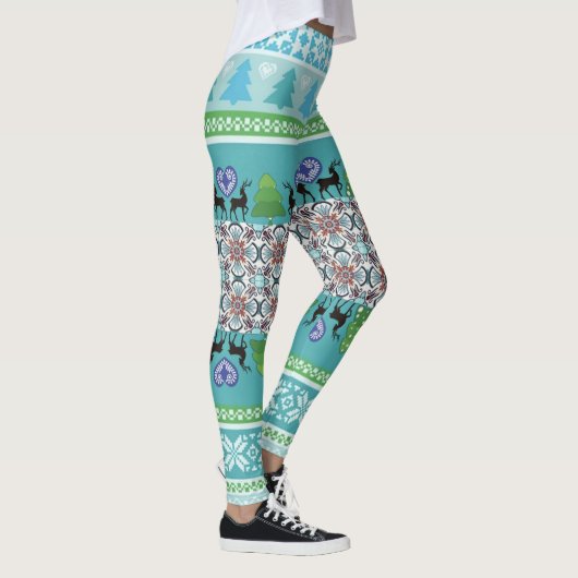 Angemessene Inselblau-Leggings Leggings (Rechts)