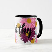 Angemessene mehrfarbige Gänseblümchen-Tasse Tasse (VorderseiteRechts)