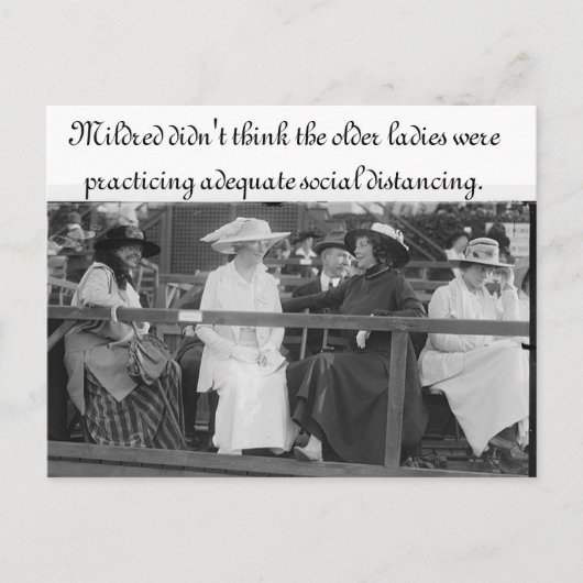 Angemessene Postkarte für die soziale Distanz (Vorderseite)