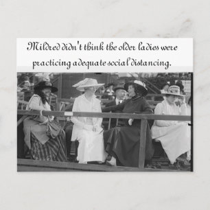 Angemessene Postkarte für die soziale Trennung