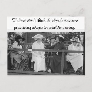 Angemessene Postkarte für die soziale Trennung