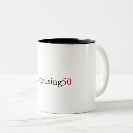 Angemessene Wohnung 50 (hashtag) - Tasse (VorderseiteRechts)