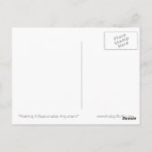 Angemessenes Argument (TM) Postkarte (Rückseite)