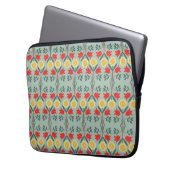 Angemessenes Insel fairisle retro Hipstermit Laptopschutzhülle (Vorderseite Links)
