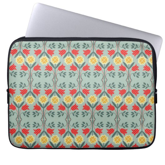 Angemessenes Insel fairisle retro Hipstermit Laptopschutzhülle (Vorderseite)