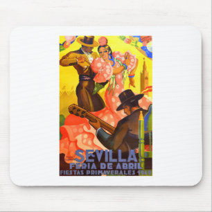 Angemessenes Plakat 1949 Spaniens Sevilla April Mousepad