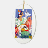 Angemessenes Plakat 1952 Sevillas Spanien April Keramikornament (Links)