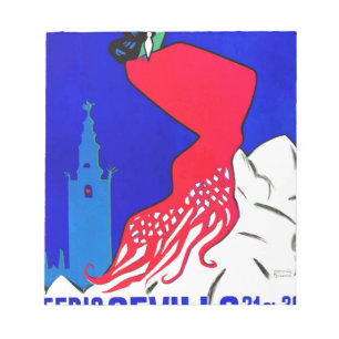 Angemessenes Plakat 1964 Spaniens Sevilla April Notizblock