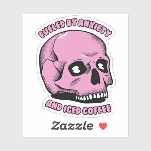 Angenährt durch Angst und eisigen Kaffee Aufkleber (Blatt)