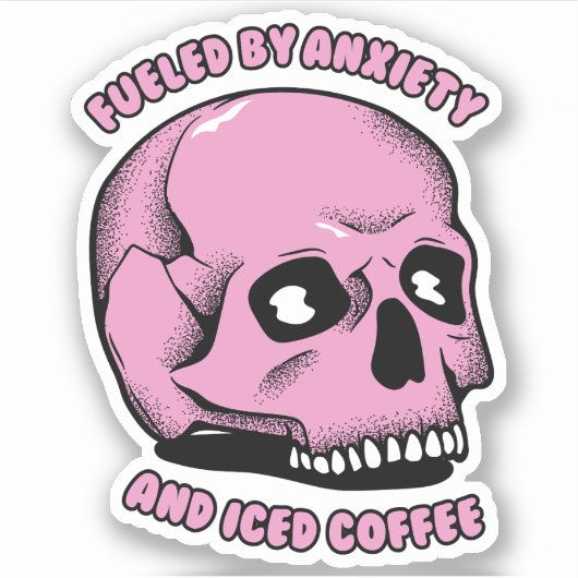 Angenährt durch Angst und eisigen Kaffee Aufkleber (Vorderseite)