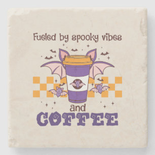 Angenährt von Spooky Vibes und Kaffee Steinuntersetzer