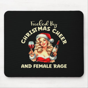 Angenährt von Weihnachtsjubeln und Weibchen Rage P Mousepad