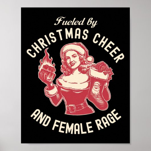 Angenährt von Weihnachtsjubeln und Weibchen Rage P Poster (Vorne)