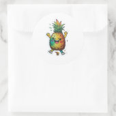 Angenehme Ananas-Aufkleber für jede Occasio Runder Aufkleber (Tasche)