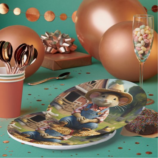 Angenehme Bauer-Maus Papierplatte Party Plate Pappteller (Multi)