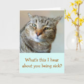 Angenehme, besorgte, besorgte Katzen werden gut Karte (Gelbe Blume)