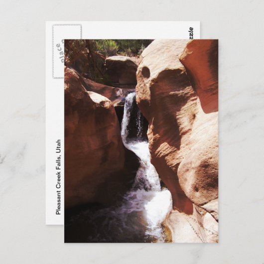 Angenehme Creek Falls, Utah Postkarte (Vorne/Hinten)