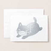 ANGENEHME KATZE MIT FACE MASK Foil Card Folienkarte (Vorderseite mit Umschlag)