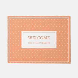 angenehme Orangenpfirsichfamilie Fußmatte