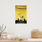 Angenehme Reise nach DEUTSCHLAND Vintage Reiseplan Poster (Küche)