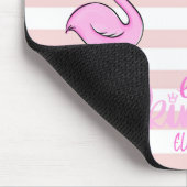 Angenehme rosa Flamingo Rosa Weiße Streifen Mousepad (Ecke)