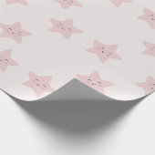 Angenehme rosa Sterne Geschenkpapier (Ecke)