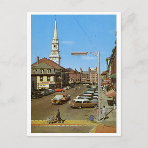 Angenehme St., Portsmouth, NH Vintag Postkarte