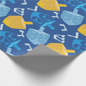 Angenehmer Dreidel Chanukka Geschenkpapier (Ecke)