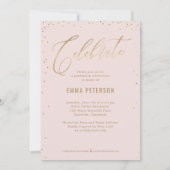 Angenehmer EDITABLE FARBEN Abschluss Einladung (Rückseite)