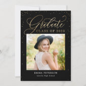 Angenehmer EDITABLE FARBEN Abschluss Einladung (Vorderseite)