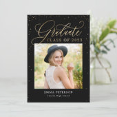 Angenehmer EDITABLE FARBEN Abschluss Einladung (Stehend Vorderseite)