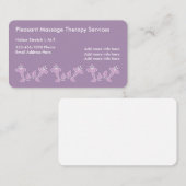 Angenehmer genehmigter Massage-Therapeut Visitenkarte (Vorne/Hinten)