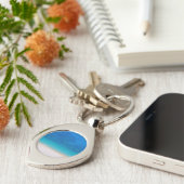 Angenehmer Mittelmeerstrand Schlüsselanhänger (Seite)