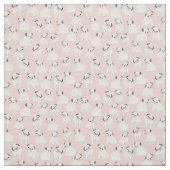 Angenehmer Mops im rosa Hintergrund Stoff (Muster)
