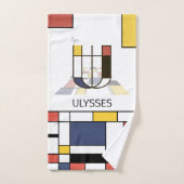 Angenehmer Neoplastizismus Art Monogramm. Buchstab Badhandtuch Set (Handtuch)