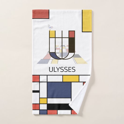 Angenehmer Neoplastizismus Art Monogramm. Buchstab Badhandtuch Set (Handtuch)