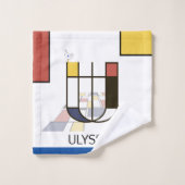 Angenehmer Neoplastizismus Art Monogramm. Buchstab Badhandtuch Set (Waschlappen)