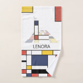 Angenehmer Neoplastizismus Art Monogramm. Buchstab Badhandtuch Set (Handtuch)