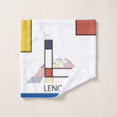 Angenehmer Neoplastizismus Art Monogramm. Buchstab Badhandtuch Set (Waschlappen)