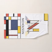 Angenehmer Neoplastizismus Art Monogramm. Buchstab Badhandtuch Set (Handtuch)