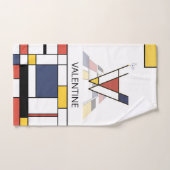 Angenehmer Neoplastizismus Art Monogramm. Buchstab Badhandtuch Set (Handtuch)