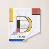 Angenehmer Neoplastizismus Art Monogramm. Buchstab Badhandtuch Set (Waschlappen)